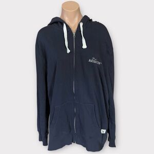 Roots 73 Men's 2XL Dark Blue Full Zip Hoodie - Regeneron Biotech Logo Sweatshirt